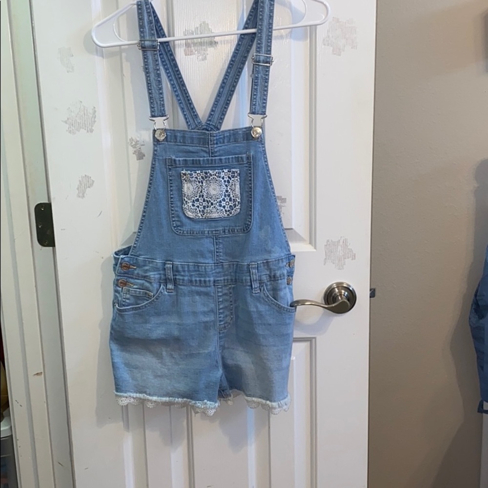Jean overalls.